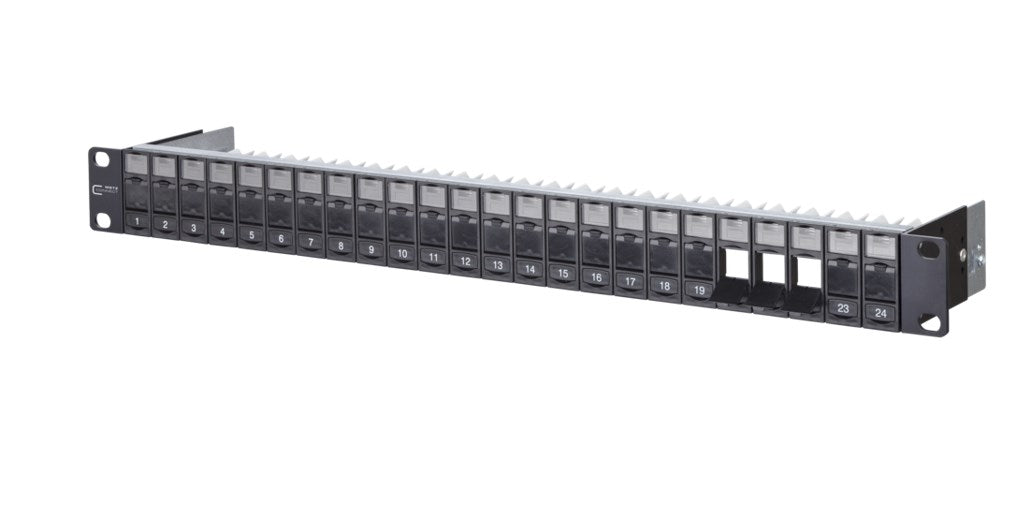 METZ CONNECT Keystone 19 Zoll Modulträger 1HE 24 Port schwarz unbestückt METZ CONNECT Keystone 19 Zoll Modulträger 1HE 24 Port schwarz unbestückt